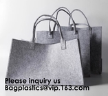 Grocery Bags Reusable Eco Shopping Bags Large Made By Felt Fabric Produce Bags Stylish Travel Tote Bag Gray